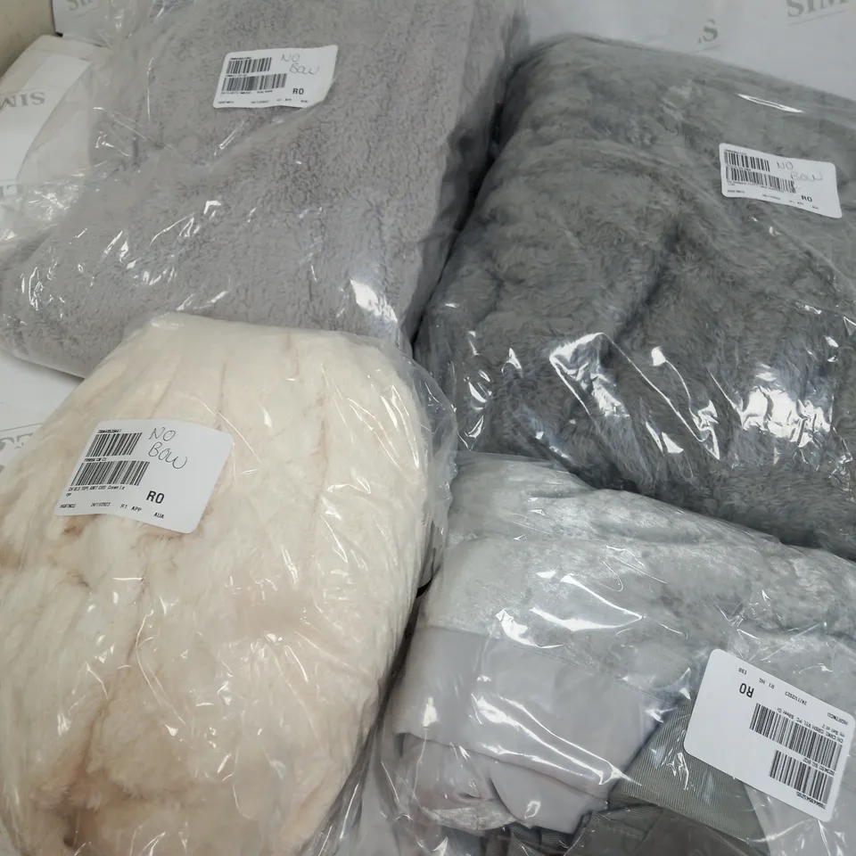 BOX OF APPROXIMATELY 10 ASSORTED ITEMS TO INCLUDE PILLOW, BEDDING, ONESIE ETC