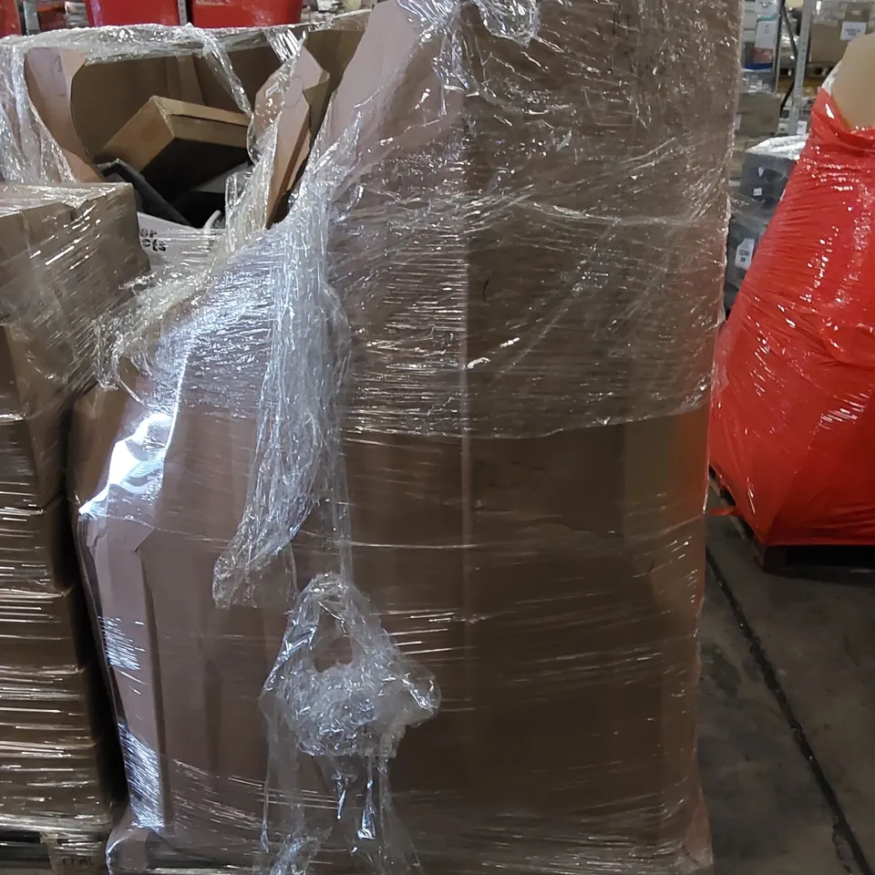 PALLET TO CONTAIN ASSORTED ITEMS INCLUDING ION VAPOR STEAMER, BOSCH AQUATIC, KNITTING YARN, BOXED FURNITURE ETC 
