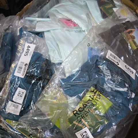 BOX OF APPROXIMATELY 70 ASSORTED REGATTA CLOTHING ITEMS IN VARIOUS STYLES , COLOURS AND SIZES 