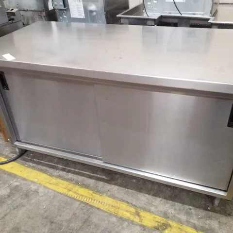 COMMERCIAL STAINLESS STEEL WARMING/HOLDING CABINET WITH SLIDING DOORS