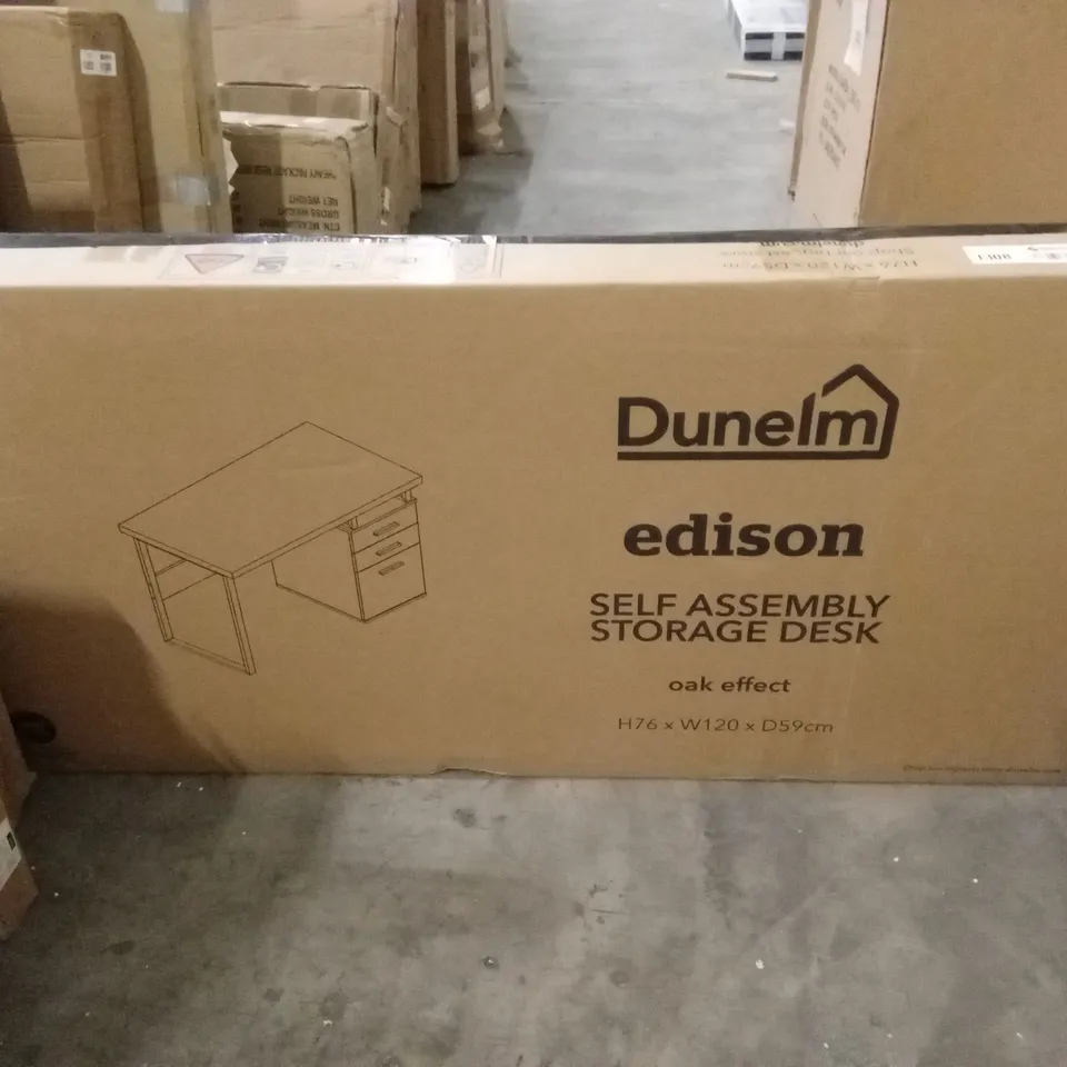 BOXED DUNELM SELF ASSEMBLY STORAGE DESK