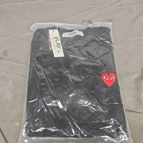 COMME DES GARÇONS PLAY BLACK JUMPER SIZE M