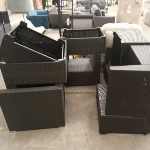 ASSORTMENT OF OUTSUNNY RATTAN GARDEN PARTS AND PIECES