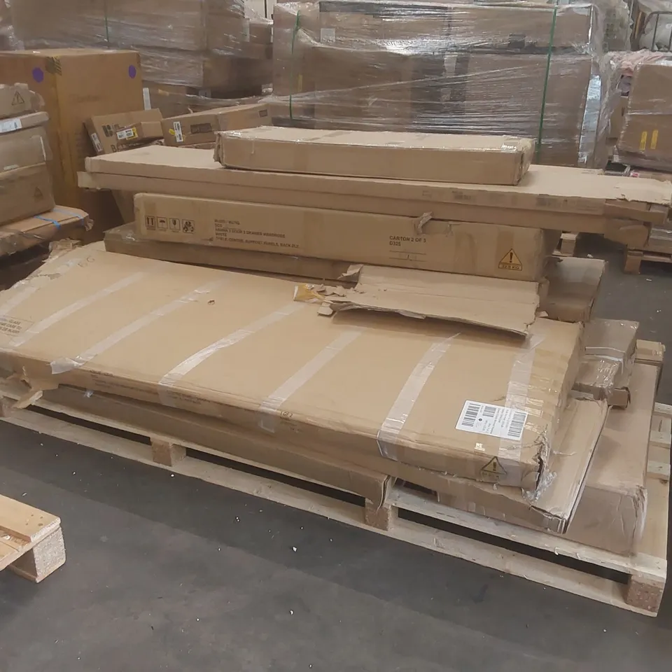 PALLET CONTAINING A VERY LARGE QUANTITY OF ASSORTED FURNITURE PARTS ECT