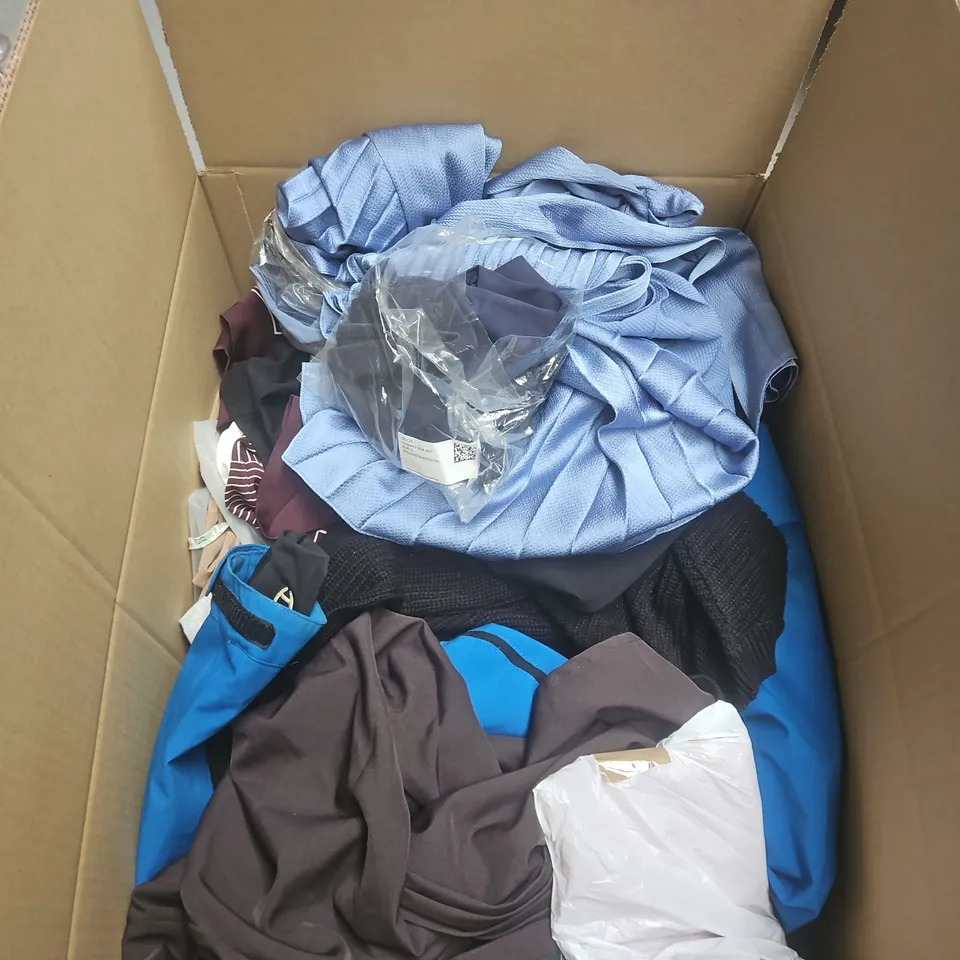 APPROXIMATELY 20 ASSORTED CLOTHING PRODUCTS IN VARIOUS STYLES & SIZES TO INCLUDE PANTS, T-SHIRTS, DRESSES ETC