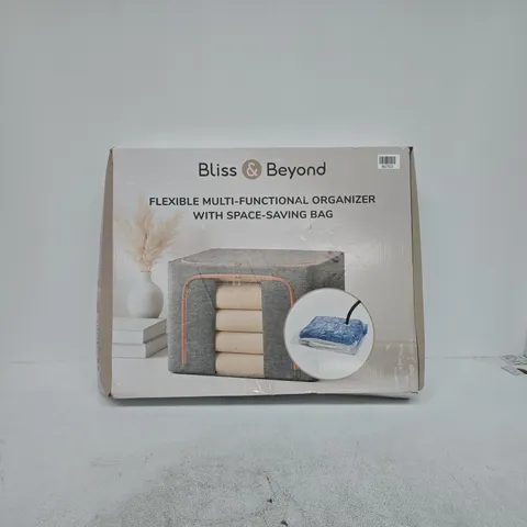 BLISS AND BEYOND FLEXIBLE MULTI FUNCTIONAL ORGANIZER WITH SPACE SAVING BAG