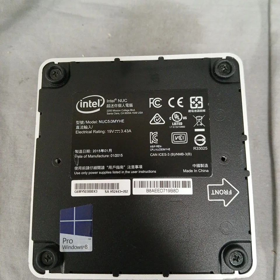 5 ASSORTED ITEMS INTEL NUC MINI PC'S