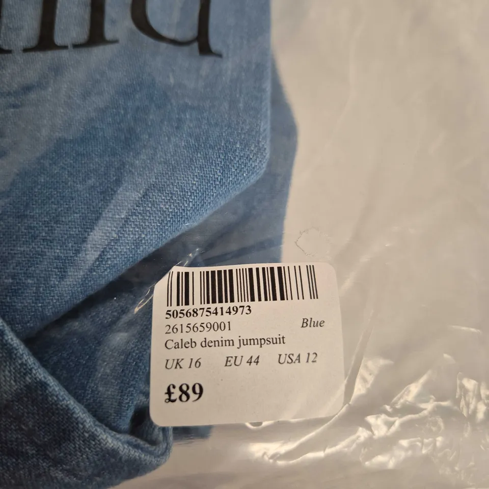 NOBODY'S CHILD CALEB DENIM JUMPSUIT – UK 16 (EU 44, USA 12) – BLUE