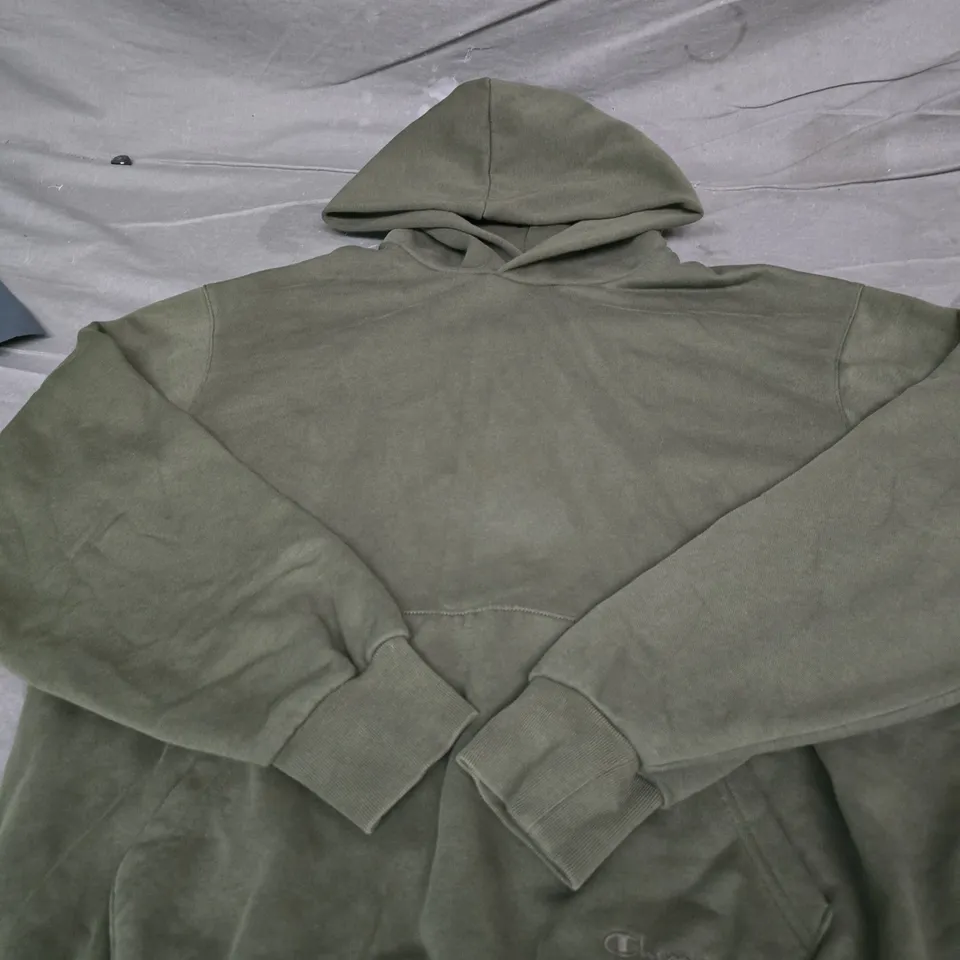 CHAMPION HOODIE – OLIVE GREEN - SIZE M