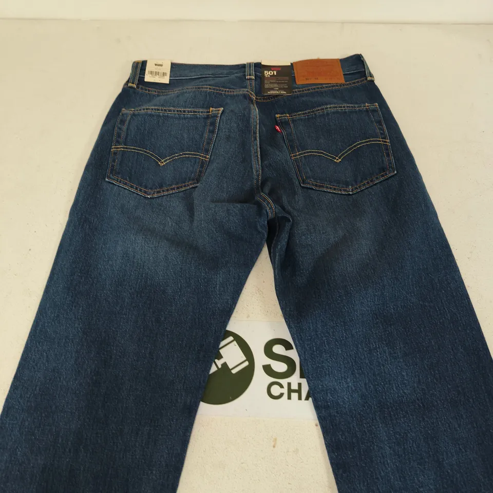 LEVI'S 501 JEANS – DARK WASH, MEN'S, UK 32 X 32