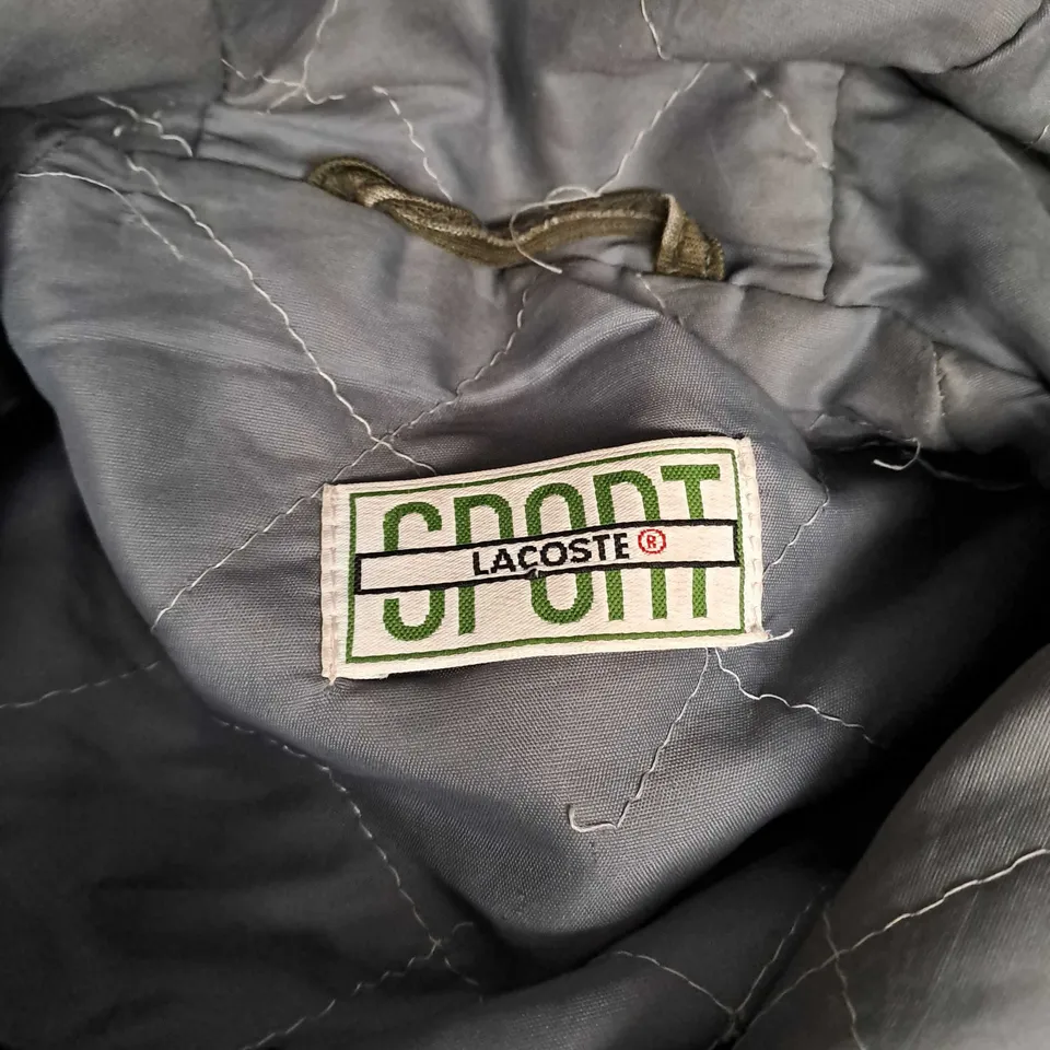 LACOSTE SPORT HOODED JACKET IN BLACK - SIZE UNSPECIFIED