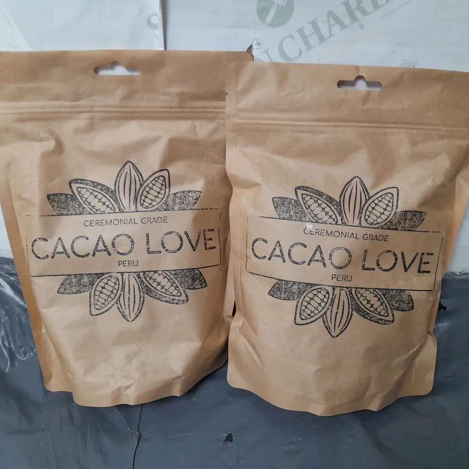 LOT OF 2 PACKS OF CEREMONIAL GRADE CACAO LOVE PERU