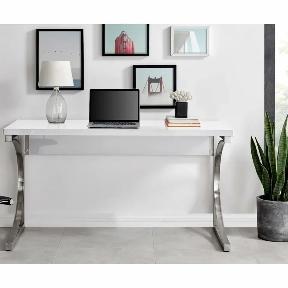 BOXED HUNNEWELL OFFICE DESK WHITE DESK SIZE 75H×120W×60DCM
