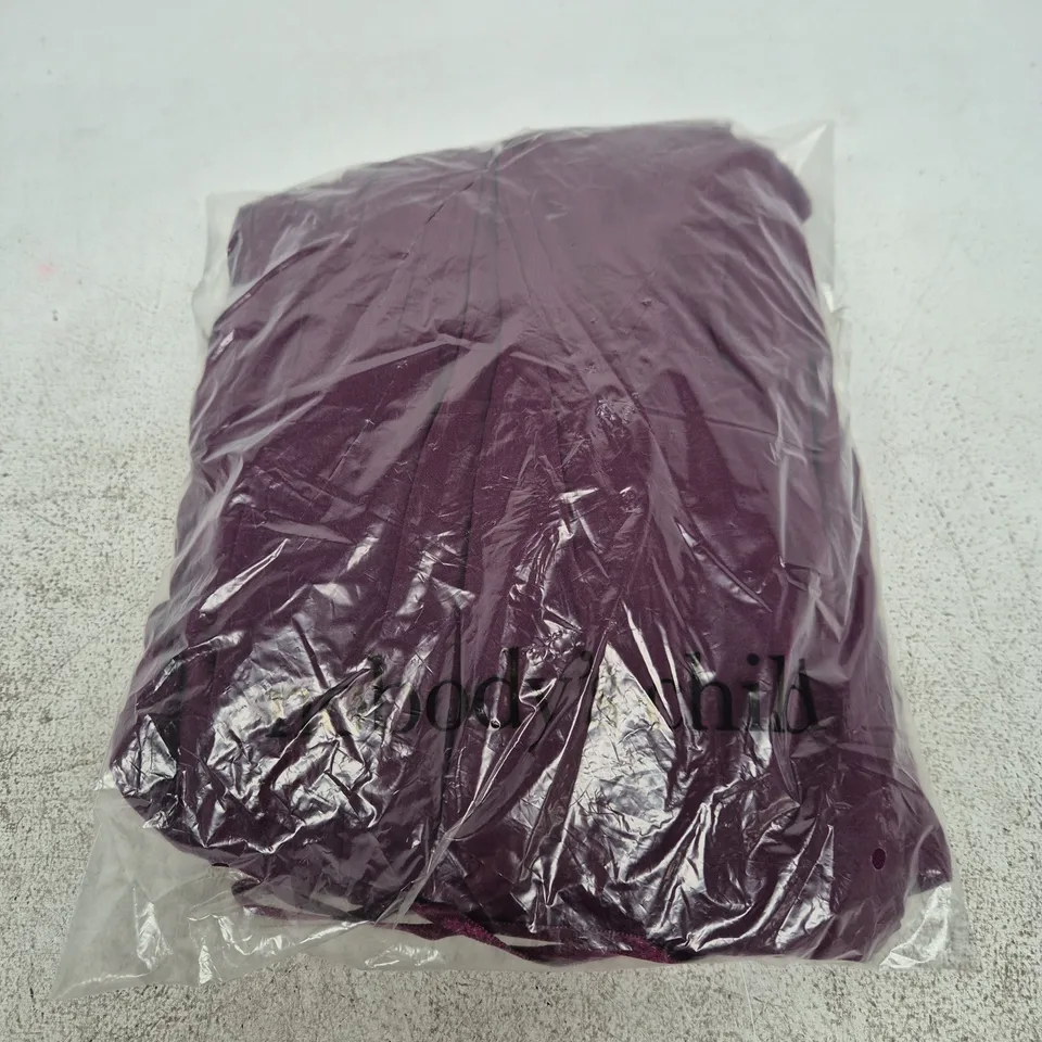BAGGED NOBODYS CHILD FELICITY MIDI DRESS – BURGUNDY, UK 10 (EU 38)