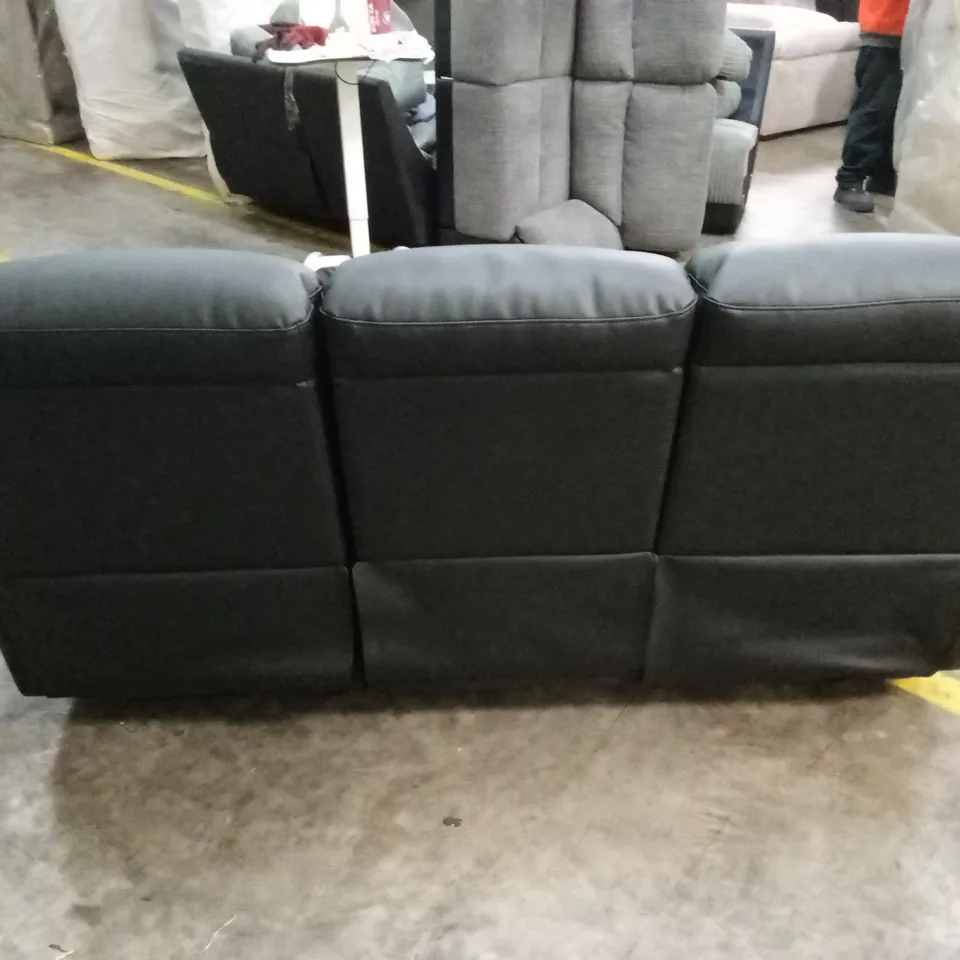 ROTHBURY LUXURY FAUX LEATHER HIGH BACK 3 SEATER MANUAL RECLINER SOFA RRP £729