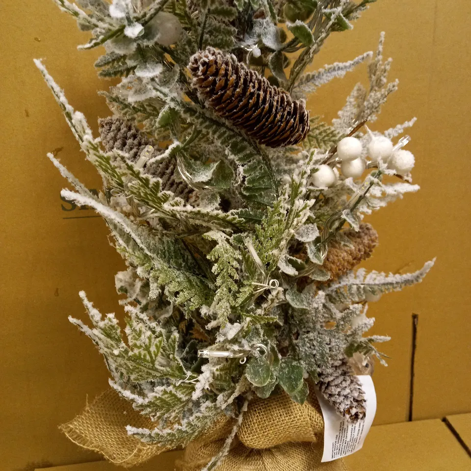 MISTLETOE AND FERN LIT TABLETOP TREE RRP £27.99