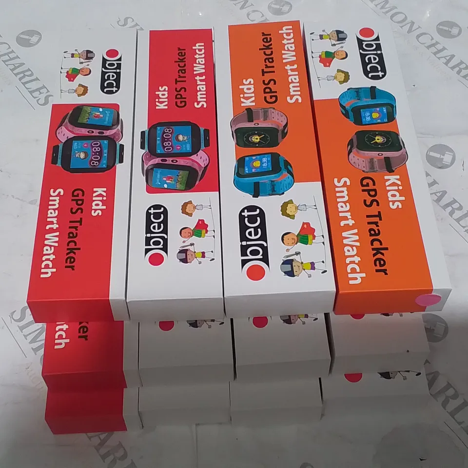 LOT OF 12 BOXED OBJECT KIDS GO'S TRACKER SMART WATCHES