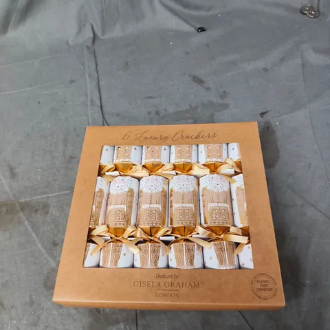 6X GISELA GRAHAM LUXURY CHRISTMAS CRACKERS 
