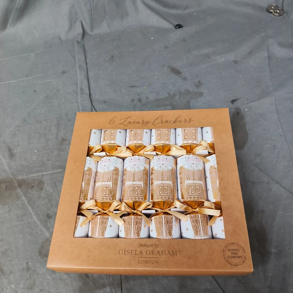 6X GISELA GRAHAM LUXURY CHRISTMAS CRACKERS 