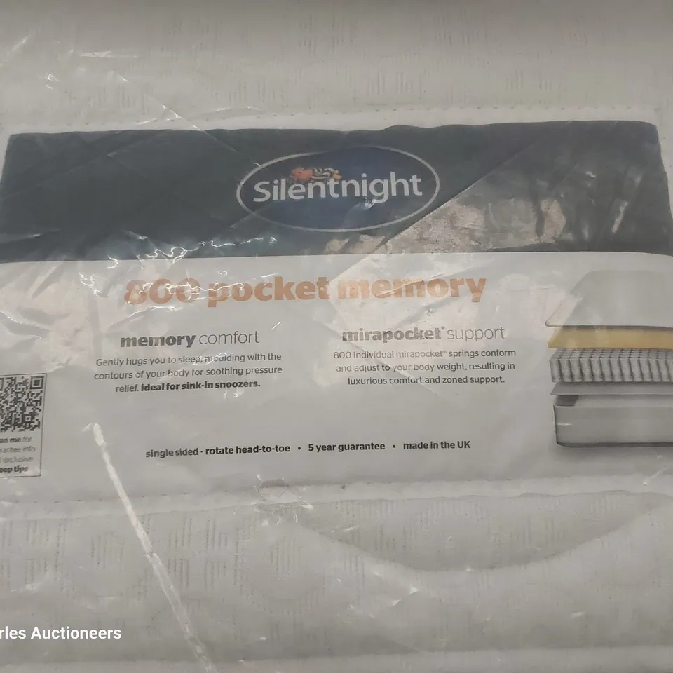 QUALITY BAGGED 4'6" DOUBLE SILENTNIGHT POCKET MEMORY MATTRESS 