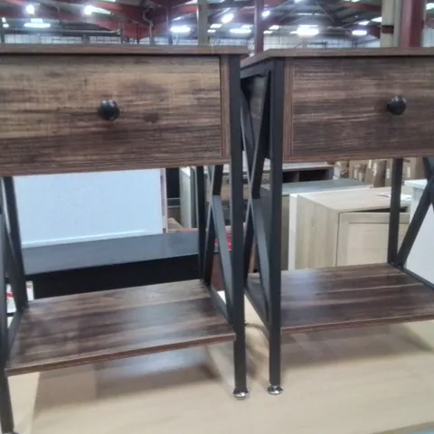 NS BEDSIDE TABLE BEDROOM NIGHTSTAND SET OF 2