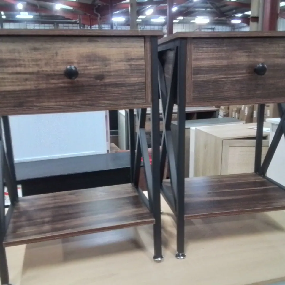 NS BEDSIDE TABLE BEDROOM NIGHTSTAND SET OF 2