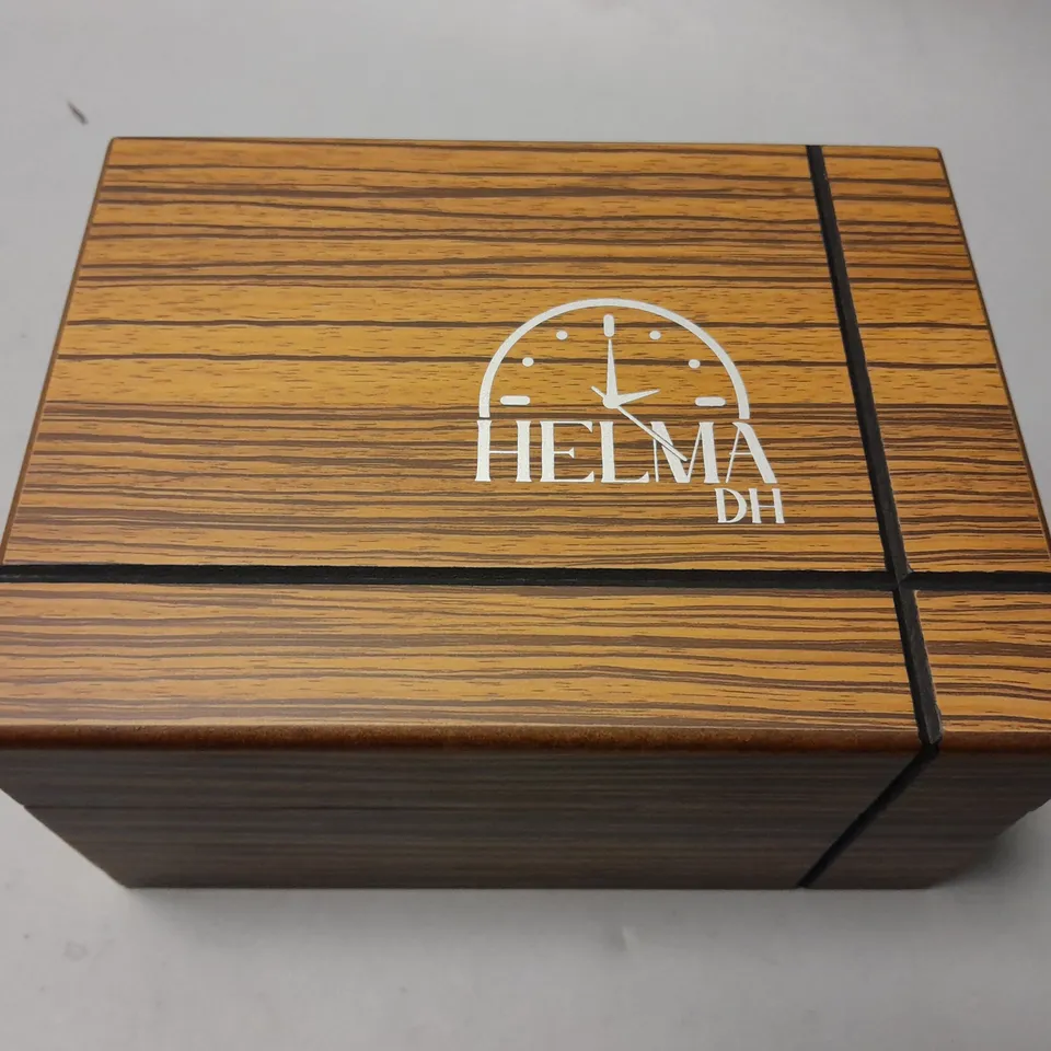 MENS HELMA DH WATCH WITH STAINLESS STEEL CASE AND STRAP IN GIFT BOX