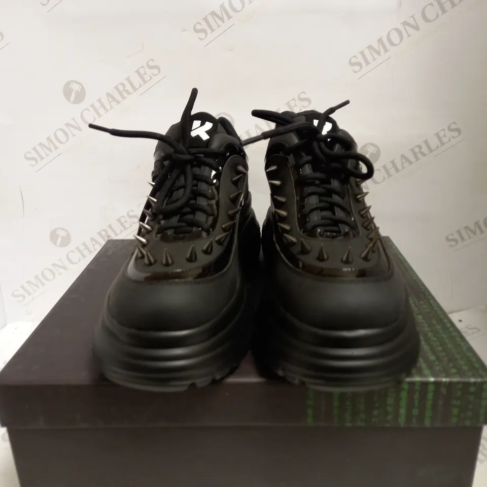 KOI VEGAN SPIKE DETAIL PLATFORM TRAINERS UK SIZE 5