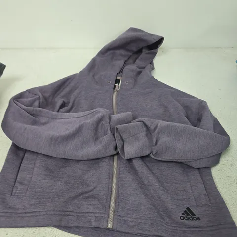 ADIDAS ZIP HOODIE β PURPLE HEATHER, UK XS