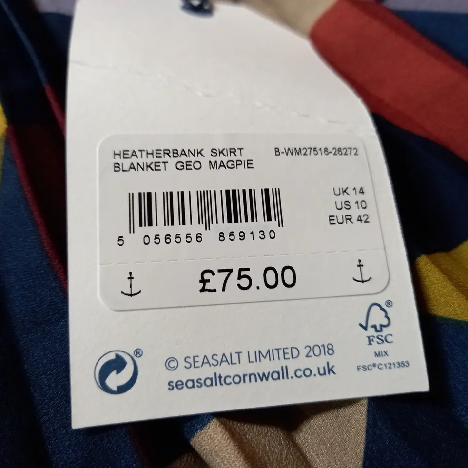 SEASALT CORNWALL HEATHERBANK SKIRT - UK 14