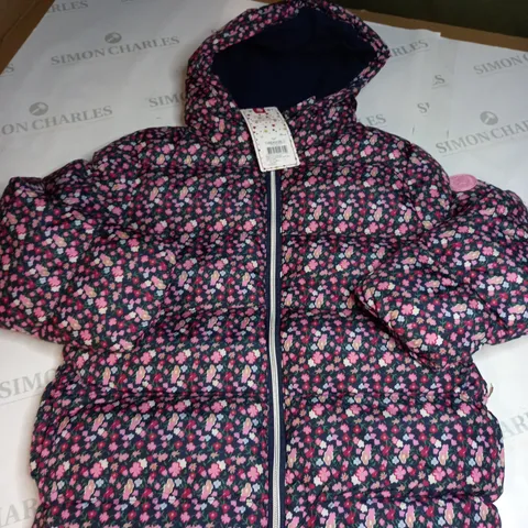THREADGIRLS FLORAL PATTERN BUBBLE COAT SIZE 7-8 YEARS