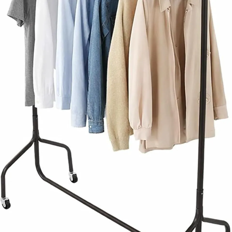 OYPLA 3FT GARMENT CLOTHES RAIL SUPER HEAVY DUTY ALL METAL BLACK