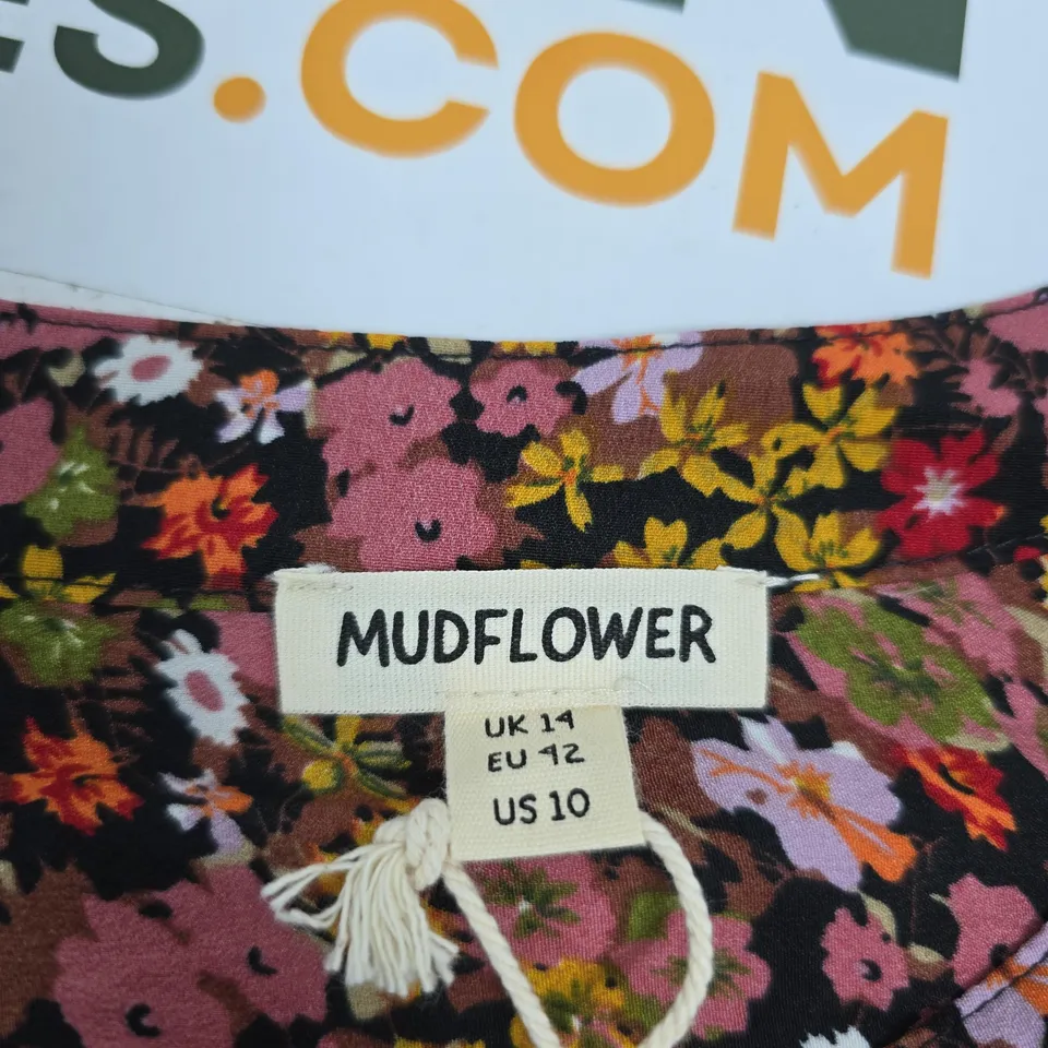 MUDFLOWER WOMEN'S FLORAL PRINT DRESS, UK 14 (EU 42, US 10)