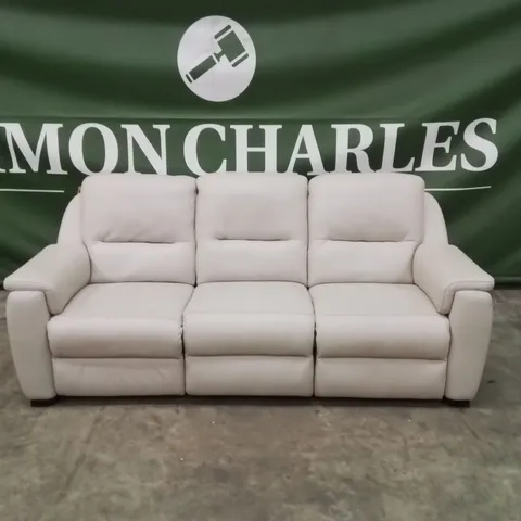 QUALITY DESIGNER ITALIAN MADE AVOLA 3 SEATER LEATHER ELECTRIC RECLINER SOFA 