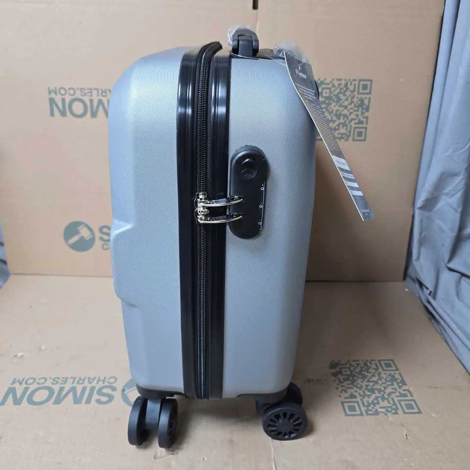 FLYMAX SILVER HARD-SHELL CARRY-ON LUGGAGE 45X36X20 CM – 29L, 2.2KG