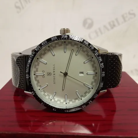 STOCKWELL DATE DIAL MESH STRAP WRISTWATCH