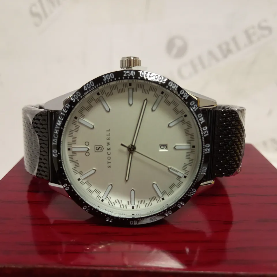 STOCKWELL DATE DIAL MESH STRAP WRISTWATCH RRP £650