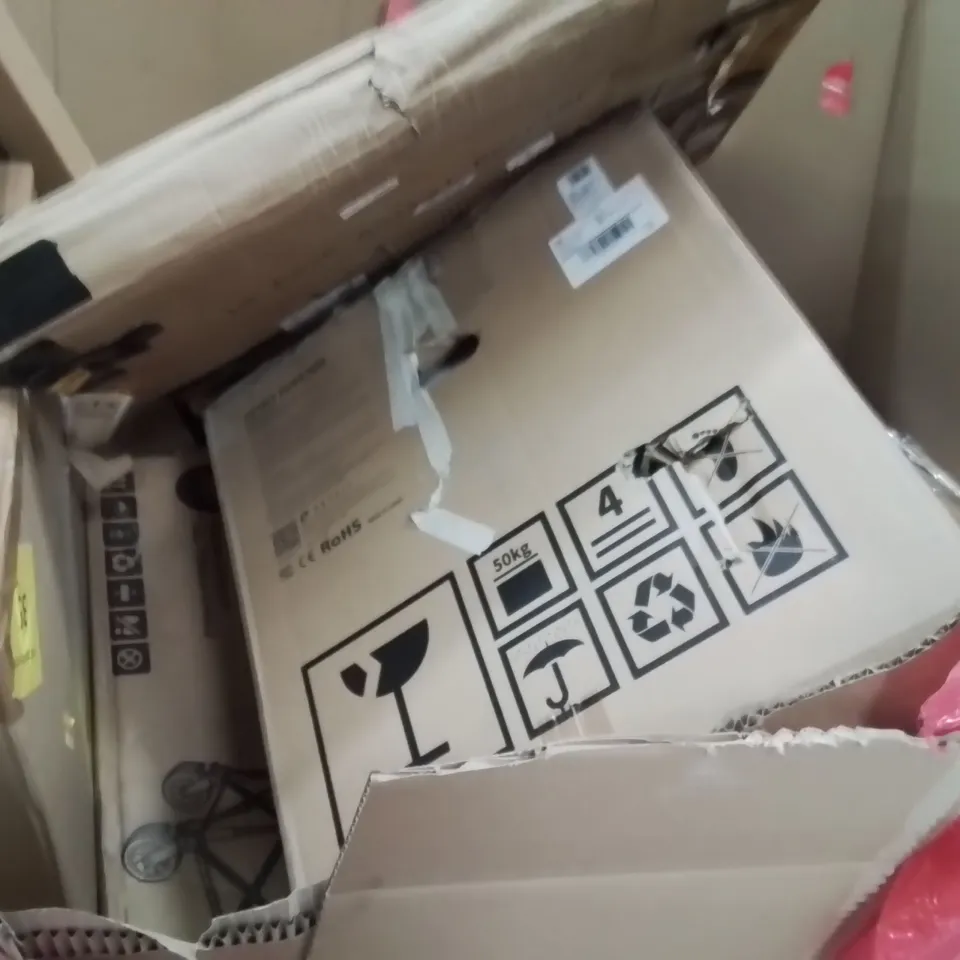 PALLET OF ASSORTED HOUSEHOLD GOODS AND PRODUCTS TO INCLUDE;ANIMAL BARRIER FENCE,CAMPING WAGON,AUTOMATIC CAT LITTER BOX