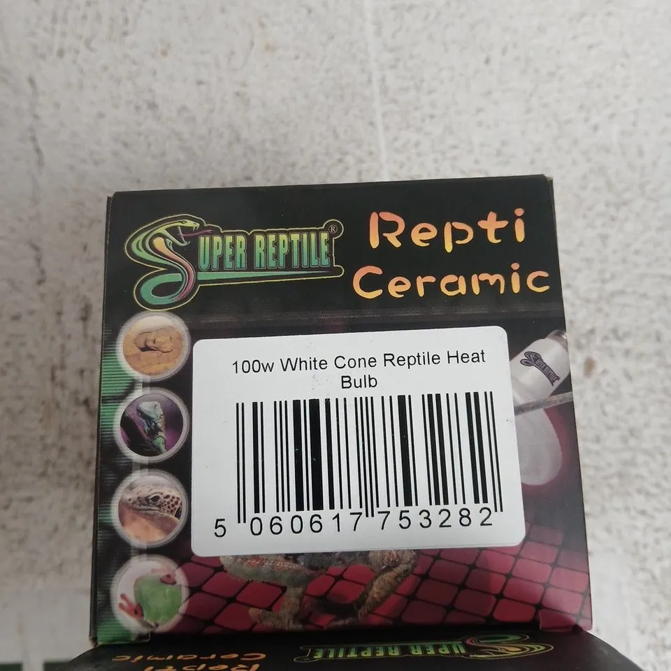 SUPER REPTILE REPTI CERAMIC 100W WHITE CONE REPTILE HEAT BULB – MULTI-PACK OF APPROXIMATELY 45