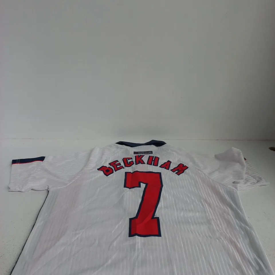 ENGLAND NATIONAL TEAM FOOTBALL JERSEY – BECKHAM 7 (UMBRO) – WHITE MEDIUM NIKE
