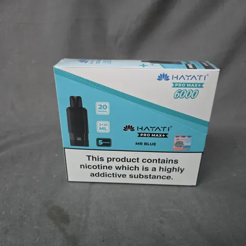 SEALED HAYATI PRO MAX+ 6000 MR BLUE POD MULTIPACK