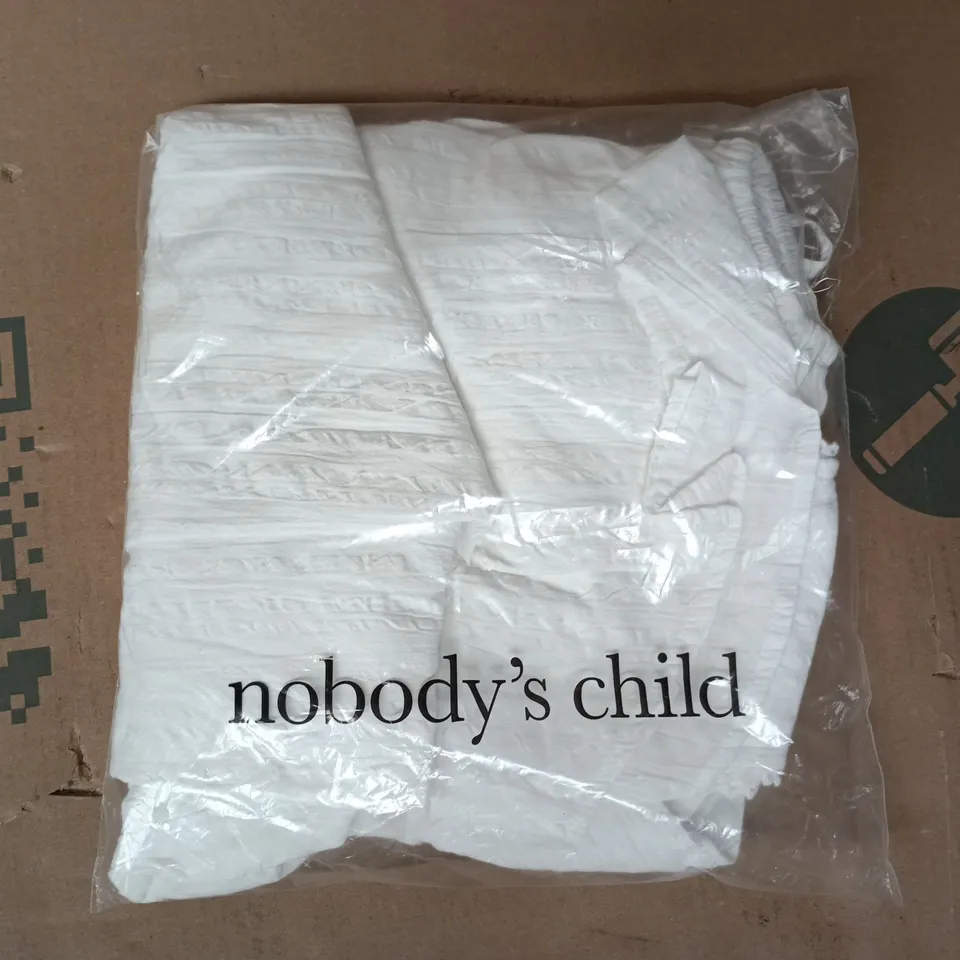 BAGGED NOBODY'S CHILD BRIDY BLOUSE IN WHITE SIZE UK 12