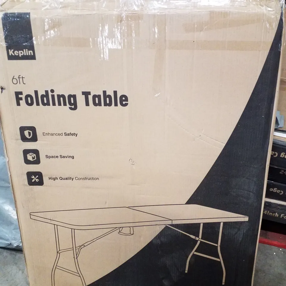 BOXED KEPLIN 6FT FOLDING TABLE