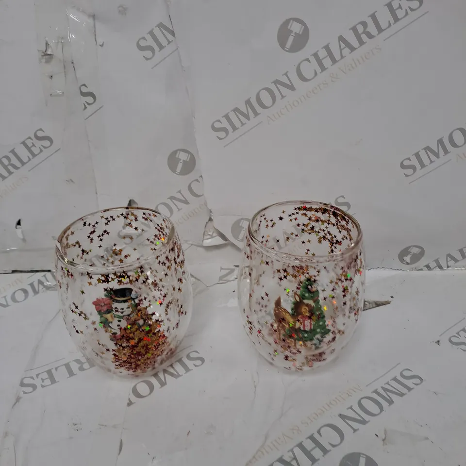 MR CHRISTMAS SET OF 2 FESTIVE INSULATED TUMBLERS