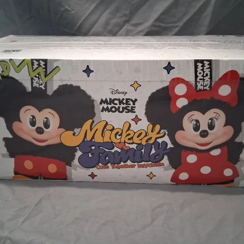 BOXED AND SEALED POP MART DISNEY MICKEY MOUSE MICKEY FAMILY CUTE TOGETHER KEYCHAIN SET OF EIGHT BLIND BOXES