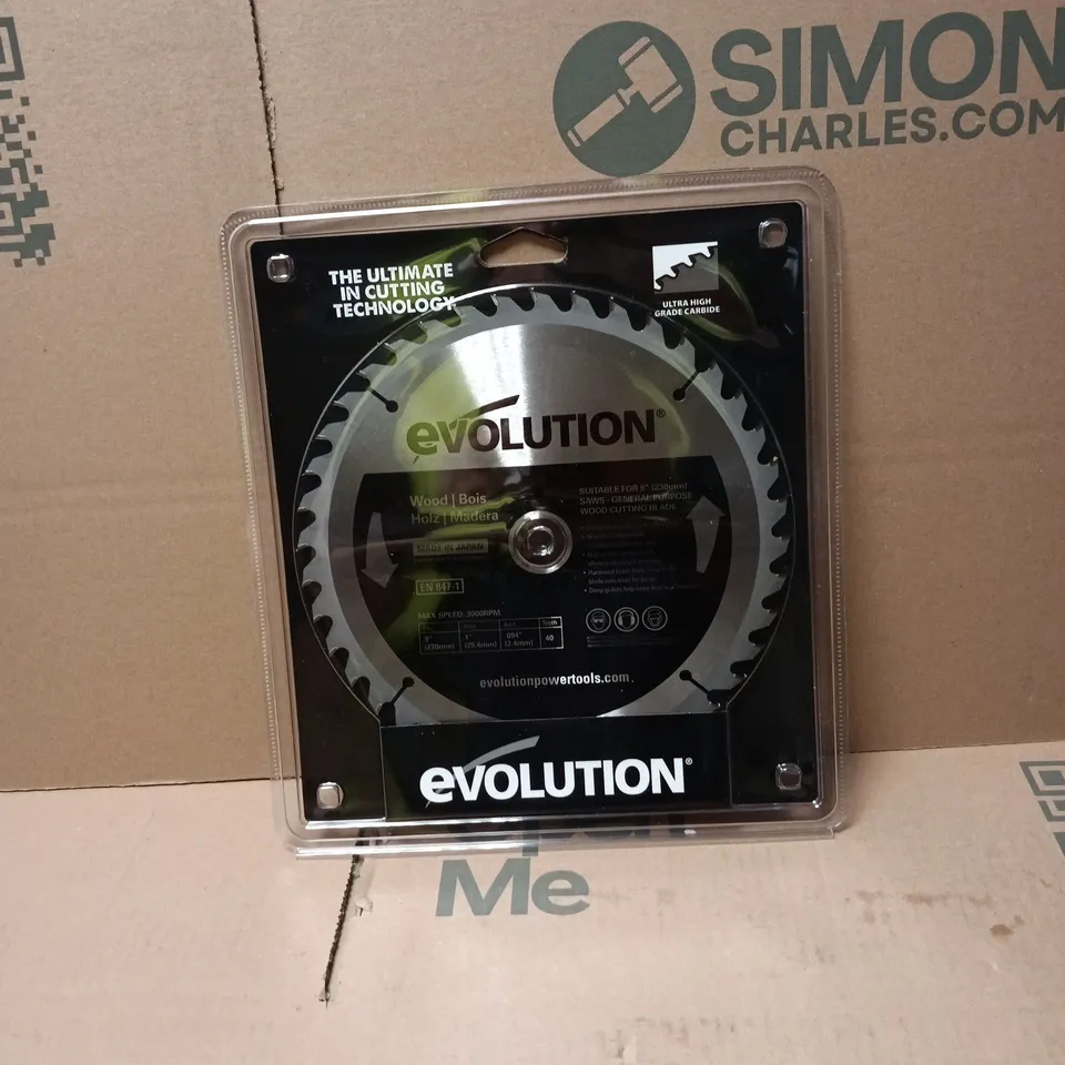 EVOLUTION POWER TOOLS ULTRA HIGH GRADE CARBIDE GENERAL PURPOSE WOOD CUTTING BLADE 9" (230MM)