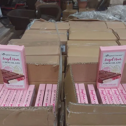PALLET CONTAINING APPROXIMATELY 258x 150g ORIGINAL GOURMET ANGEL HAIR TURKISH COTTON CANDY & PISTACHIO CREAM CHOCOLATE