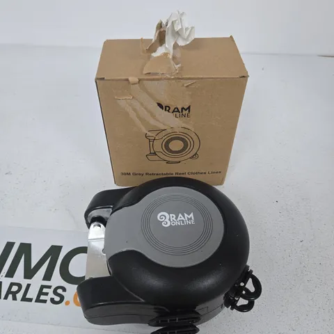 RAM ONLINE 30M GREY RETRACTABLE CLOTHES LINE REEL