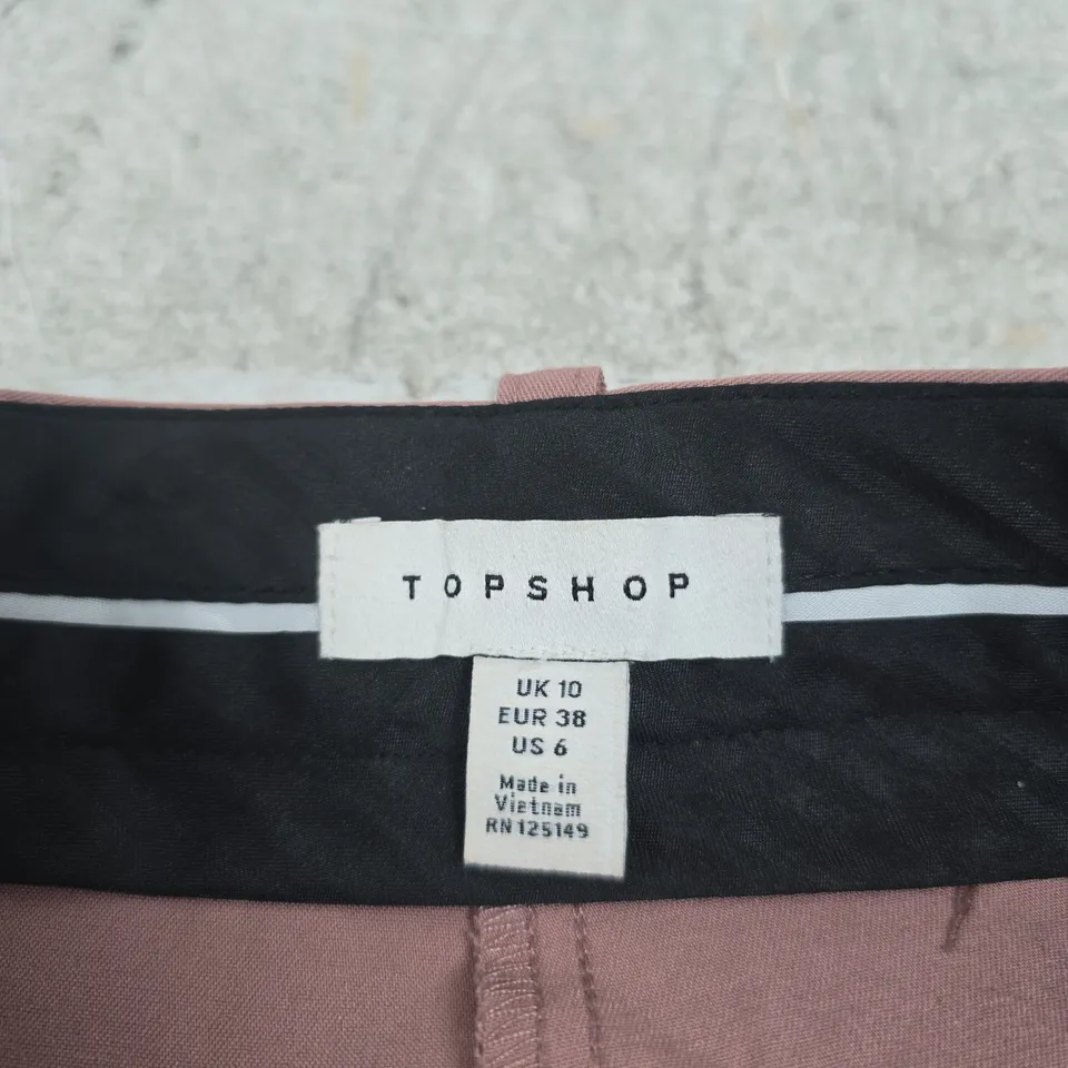 TOPSHOP WOMEN’S TROUSERS – PINK, UK 10 (EU 38)
