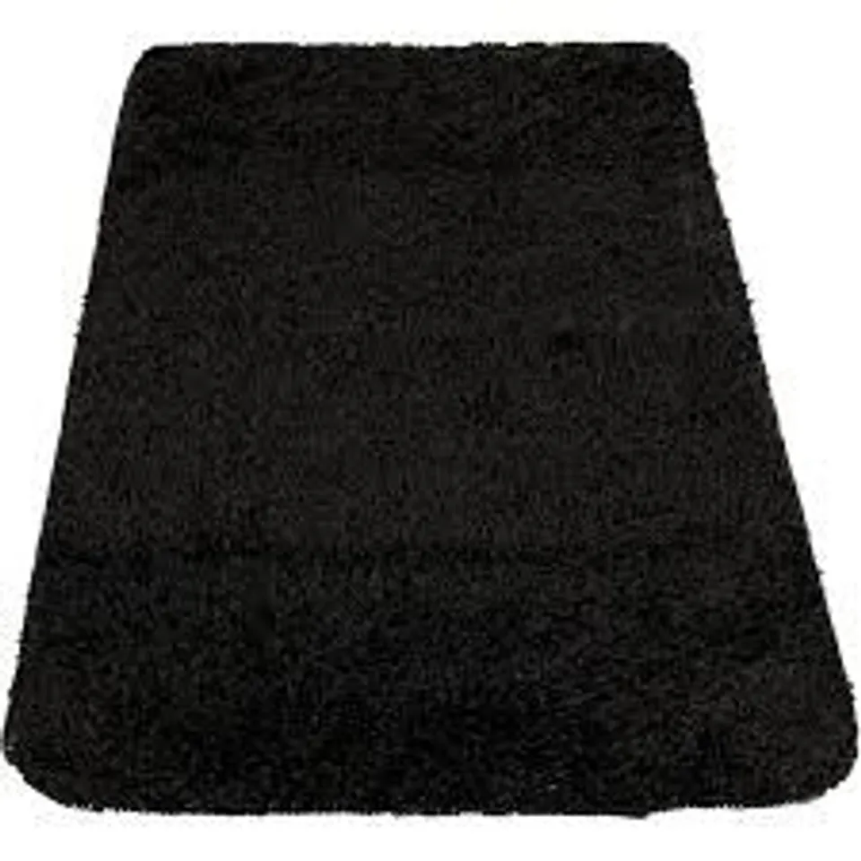 BRAND NEW BAGGED PACO HOME 505 SYDNEY BATH MAT IN BLACK - 80×150CM